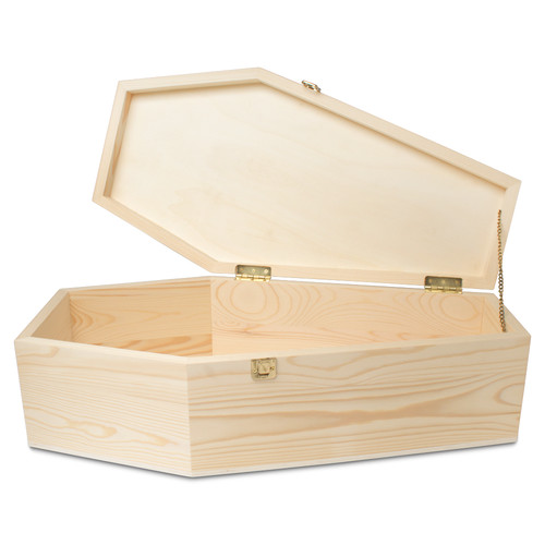 Wooden coffin box inch - wooden,